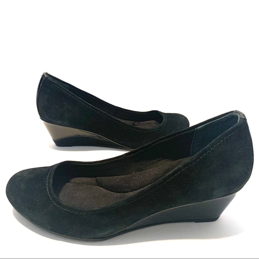 Giani Bernini Memory Foam Wedge Black Size 7.5